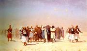 Jean-Leon Gerome Egyptian Recruits Crossing the Desert oil